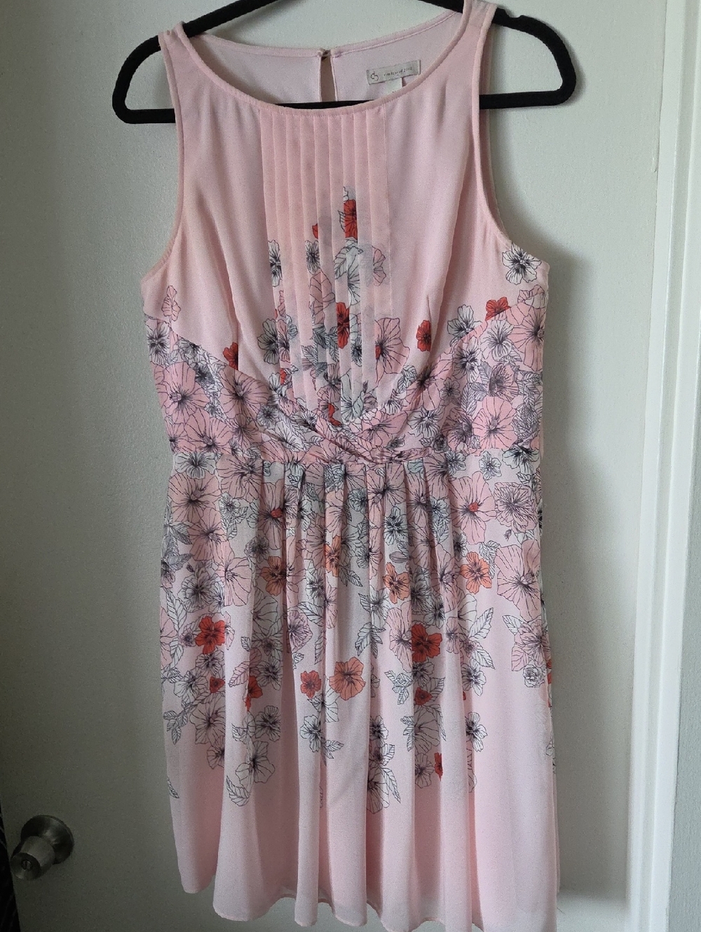 Dressbarn Pink Floral Midi Dress